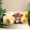 thumbnail image 6 of 1 Pcs 2D Flat License Plate Covers & Frames, Cute Highland Cow For Decorative Front, Waterproof For Decoration Aluminum License Plate Covers & Frames Cover For Men Women, 12" X 6", 6 of 7
