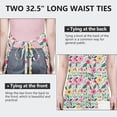 thumbnail image 6 of Pioneer Flower Floral Print Pattern Apron-Garden Aprons for Women with Pockets-Cotton Linen Waterproof Kitchen Cooking Gardening Aprons Adjustable for Kitchen,Cooking,BBQ and Salon 33x27 Inch, 6 of 7