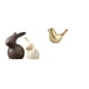 thumbnail image 1 of Juego De Figuras De Conejo Y Pájaro Dorado De Porcelana, Estatua Moderna De Animal, Adorno Decorativo Para El Hogar, Mueble De TV, Jardín, Oficina Y Sala De Estar., 1 of 8