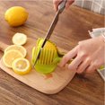 thumbnail image 4 of Rebanador de tomate de mano Clip de pan Cortador de frutas y verduras Trituradoras de limón Papa Manzana Gadget Accesorios de cocina Utensilios de cocina verde ER, 4 of 5