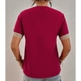 thumbnail image 4 of Top para mujer NikouMX blusa de verano cuello en V mangas cortas S M L XL, 4 of 6