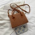 thumbnail image 2 of Bolsa bandolera de paja para la playa bandolera de cuero tejido a mano para mujer Ndcxsfigh Para Estrenar, 2 of 9
