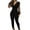 Black, variant on LYXSSBYX Cargo Pants Women Women's Long Sleeve Casual V-Neck Sheer Mesh Glitter Pocket Design Jumpsuit
