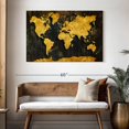 thumbnail image 3 of Elephant Stock Refined Gold World Map Wall Art - Horizontal Canvas Wall Art - Living Room Wall Decor - Map Canvas - Brown And Black Decor - 48" x 32", 3 of 8