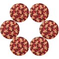 thumbnail image 3 of GZHJMY Christmas Gingerbread Round Placemats Non-Slip Heat Resistant Placemat for Dining Table Kichen Party Table Diameter Decor 15.4 inch Set of 6 Table Mat, 3 of 7
