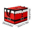 thumbnail image 3 of Yardvibe Christmas Santa Storage Box, 9.84"x13.78"x9.84" Red Christmas Storage Bin with Lid and Carrying Handle, Foldable Organizer with Lid for Clothes Blankets and Holiday Indoor Storage, 3 of 6