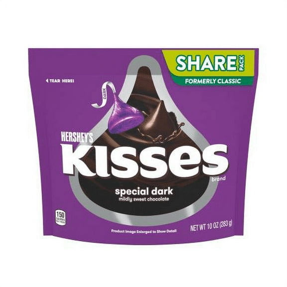 Hershey's Dark Chocolate Kisses - 10oz (Pack of 6)
