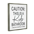 thumbnail image 4 of Stupell Industries Kids Bathroom No Control Casual Bathroom Sign Graphic Art Luster Gray Floating Framed Canvas Print Wall Art, Design by Lettered and Lined, 4 of 5