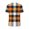 thumbnail image 3 of Balery Orange Plaid Baseball Jersey for Men Casual Button Down Shirts Short Sleeve Active Team Sports Uniform-X-Large, 3 of 9