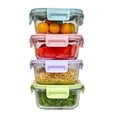 thumbnail image 2 of Toeah Glass Soup Containers with Airtight Lids, Glass Food Containers, Glass Meal Prep Containers, Leak-proof Soup Container, Microwave Freezer & Dishwasher Safe (14oz - Square Set 4colour), 2 of 9