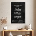 thumbnail image 2 of Elephant Stock Soccer Shoe Bw Patent Wall Art - Vertical Canvas Wall Art - Living Room Wall Decor - Sports Canvas - Black And White Decor - 26" x 39", 2 of 8