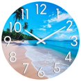 thumbnail image 1 of Reloj Jofomp de 12 pulgadas con temática de playa, impermeable, para pared exterior, 1 of 8