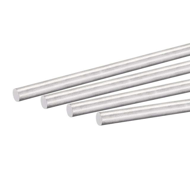Unique Bargains Aluminum Solid Round Rod 6mm Diameter 350mmLength Lathe Bar Stock 4pack