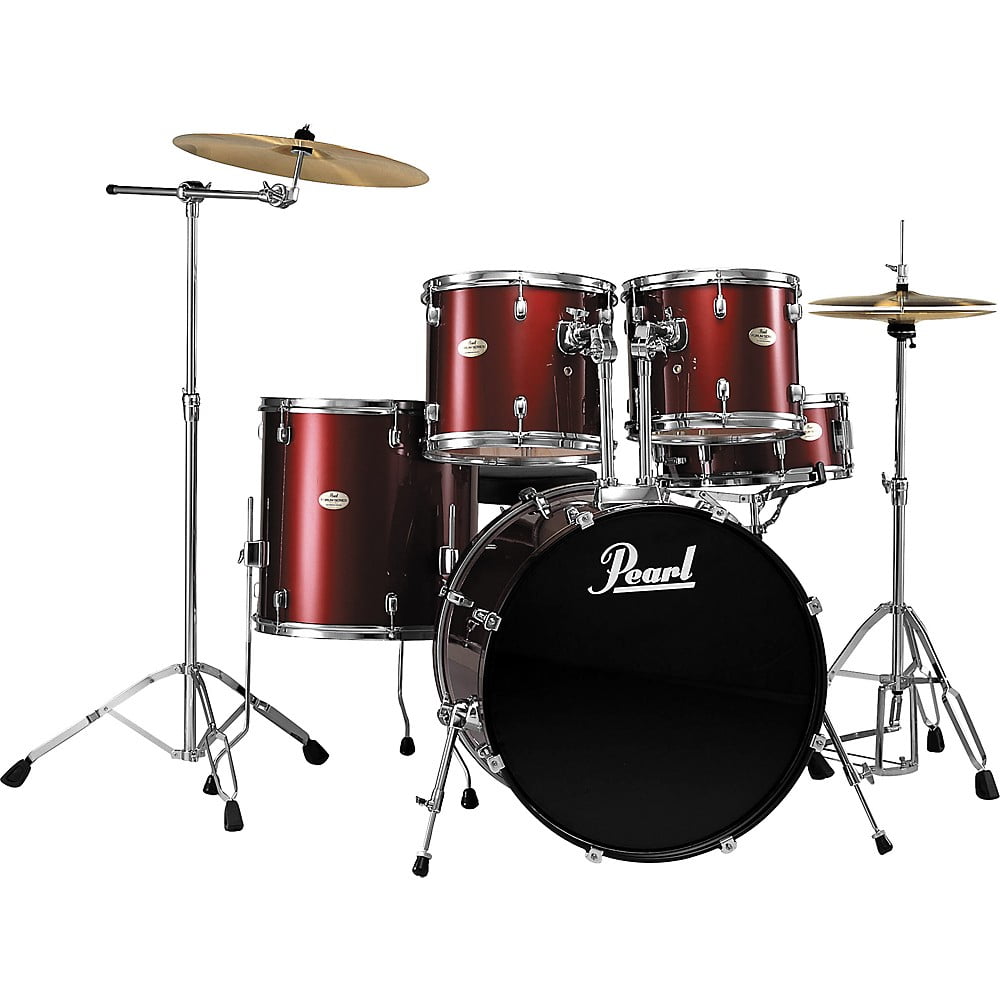 Pearl Forum 5Piece Standard Drum Set with Hardware Red Wine Walmart