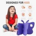 thumbnail image 4 of Dteck Case for Fire HD 8 / HD 8 Plus (12th/10th Gen,2022/2020), Butterfly Case with Kickstand Light EVA Full Boby Drop Protective Rugged Shockproof Kid-Proof Fire HD 8 Case for Kids,Purple, 4 of 7