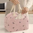 thumbnail image 6 of BinKFF Cute Bow Tie Lunch Bag for Women ans Men, Corduroy Insulated Lunch Bag for Two-Meal Space Perfect for Commuting, fits Bento Boxes, Round Containers, Designer Lunchboxes, 6 of 7