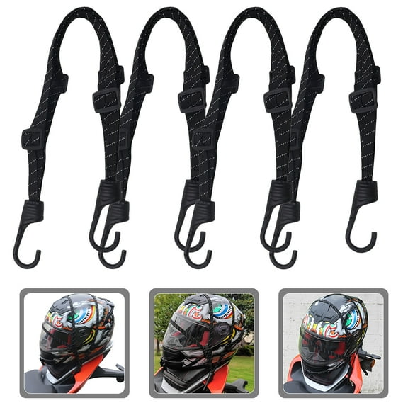 GOOHOCHY  4 Pcs Luggage Belt Band Bungee Cords with Hooks Adjustable Strap