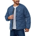 thumbnail image 2 of Little Donkey Andy Men's Quilted Jacket Lightweight Bomber Puffer Jacket Long Sleeve Padded Coat with 6 Pockets Black Blue L, 2 of 7