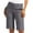 Gray, variant on WQQZJJ Women's Plus Size Bermuda Shorts, Summer Solid Color Casual Suit Shorts, Slim Stretch with Pockets Workout Shorts