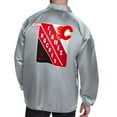 thumbnail image 2 of Men's Starter  Gray Calgary Flames Printed Logo Coaches Full-Snap Jacket, 2 of 2