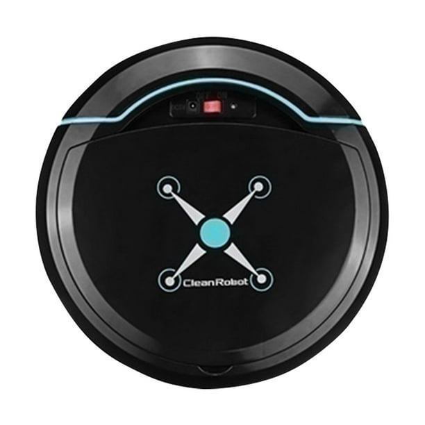Bewildely Robot aspirador USB para el hogar, máquina de limpieza recargable para suelo de madera, limpiador de polvo para el cabello, barredora Electrodomésticos Negro Bewildely HA001695-01B