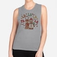 thumbnail image 2 of Singing Snowman and Reindeer Women's Muscle Tank Small Heather Grey, 2 of 5