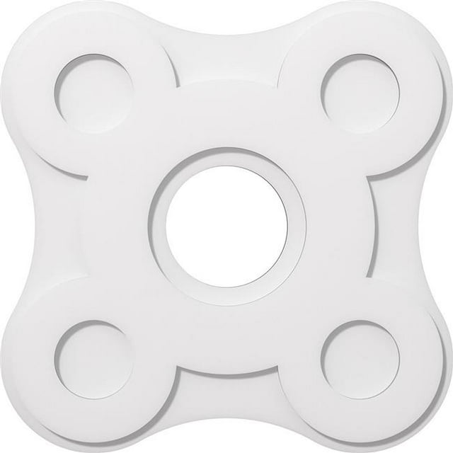Ekena Millwork CMP26LA-07000 26 in. OD x 7 in. ID Square Luna Architectural Grade PVC Contemporary Ceiling Medallion