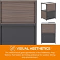 thumbnail image 3 of Sunjoy 25x21 in. Kitchen Island Counter with Stainless-Steel Countertop, Open Storage Shelf, 3 of 7