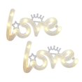 thumbnail image 1 of LED LOVE Letters Lamps for Decor White Plastic Material Create Romantic Atmosphere 2 Pcs, 1 of 4