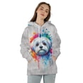 thumbnail image 4 of Watercolor Drip Maltese Pop Art Colorful Portrait Artwork All Over Print 3D Hoodie Unisex Merch Hoodies Maltese Dog Lover Gifts Idea - 01009, 4 of 6