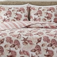 thumbnail image 3 of VCNY Home Shell Treasure 3-Piece Coral/Blush Sea Shell Reversible Quilt Set, Full/Queen, Adult, Unisex, 3 of 5