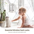 thumbnail image 2 of HWZWT White Window Lock Sliding Window Parts and Hardware 14 Pieces Sash Lock with Screw Sash Lock with Screw Zinc Alloy Window Latch, 2 of 5