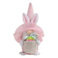thumbnail image 2 of Decoración de muñeco de gnomo de Pascua | Adorno de gnomo de conejo con huevo extraíble | Decoración primaveral de tela suave de 24 cm para niños y adultos | Decoraciones de Pascua y primavera para, 2 of 8