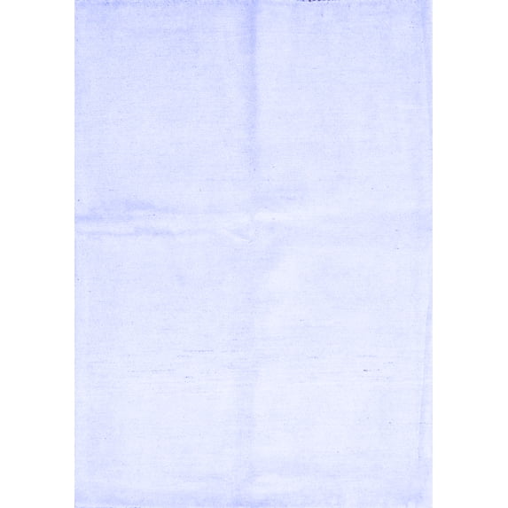 Ahgly Company Indoor Rectangle Solid Blue Modern Area Rugs, 6' x 9'
