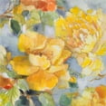 thumbnail image 2 of Loreth, Lanie 15x15 Gold Ornate Wood Framed with Double Matting Museum Art Print Titled - Modern Peonies II, 2 of 4