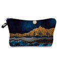 thumbnail image 1 of Bolsa de maquillaje con pintura de paisaje para hombre y mujer, neceser de poliéster con cremallera, Kit de afeitadora, bolsa de viaje de lujo Fivean unisex, 1 of 2