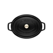 Staub Cast Iron 1-qt Oval Cocotte - Matte Black
