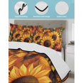 thumbnail image 4 of Quilts Full Size, Sunflower Soft Comforter Bedding Set for Bed, Spring Summer Floral Watercolor Botanical Lightweight Quilted Bedspread with Pillow Cover(2 Pieces) for All Season, 78x90 Inch, 4 of 6