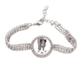 thumbnail image 1 of Boar Crown Animal Baroque Style Tennis Chain Anklet Bracelet Diamond Jewelry, 1 of 3