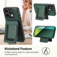 thumbnail image 4 of For Xiaomi Poco X6 5G Xiaomi Redmi Note 13 Pro 5G Magnetic Case TPU + PU Leather Phone Back Cover wi, 4 of 5