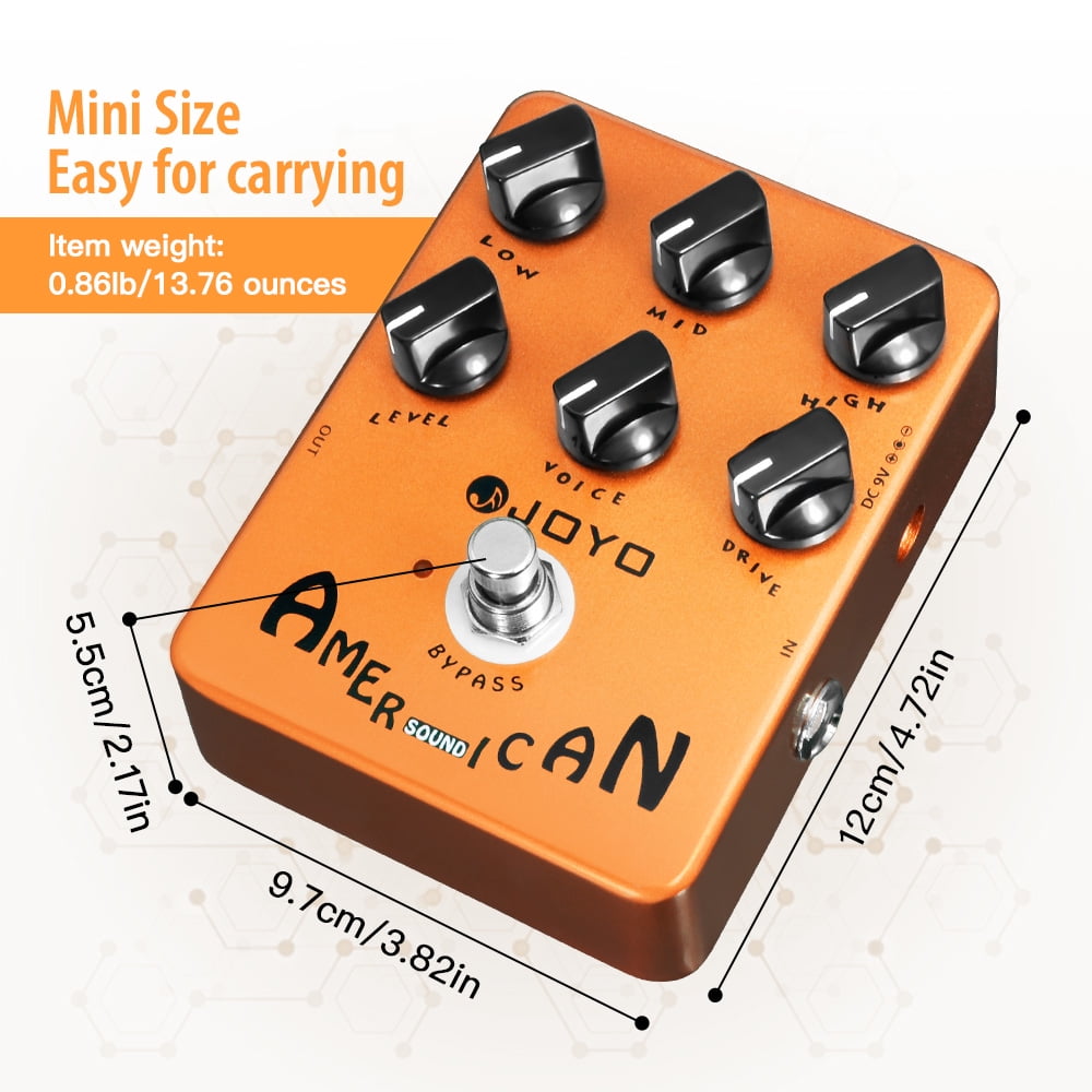 JOYO JF-14 American Sound Amp Simulator Pedal of Fd 57 Deluxe Amplifier for Electric Guitar