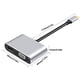 thumbnail image 2 of Adaptador USB C a 4K HD VGA Hub 4 en 1 Tipo C con cargador USB 3.0 Reemplazo del puerto de alimentación para MacBook, Gris Inevent EL3274-01B, 2 of 7
