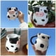 thumbnail image 5 of Taza de café de cerámica 3d con forma de vaca pintada a mano con pies antideslizantes, taza bonita y divertida para mujeres y uso en la oficina, 5 of 7