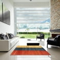 thumbnail image 6 of Ahgly Company Indoor Rectangle Contemporary Fire Brick Red Abstract Area Rugs, 2' x 3', 6 of 6