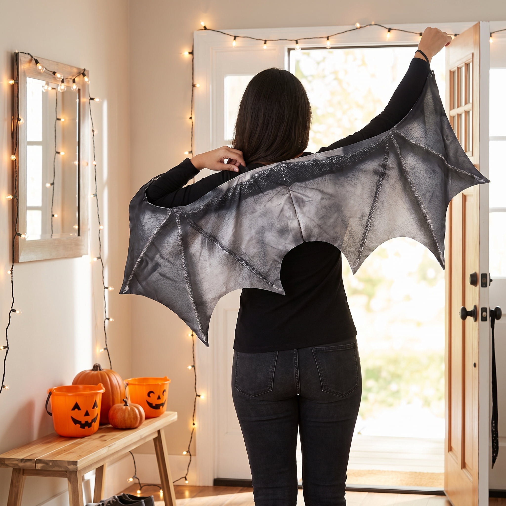 Dragon Wings Costume Accessory for Adults, Black, Halloween by Way To Celebrate