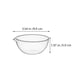thumbnail image 2 of ColoMX 2pcs vidrio de vidrio fruta ensalada cuenco postre contenedor vidrio vajilla transparente, 2 of 7