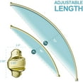 thumbnail image 2 of Curved Shower Rod, Adjustable 40-72 Inches Extra Wide Shower Curtain Rod, Rust Proof Heavy Duty Curved Shower Rods for Bathroom, Bathtub, Need to Drill, Gold, 2 of 14