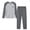 Dark Gray, variant on MoFiz Men's Bamboo Pajamas Set Long Sleeve Crew-Neck Top and Pants with Pockets Loungewear 2-Piece for Men
