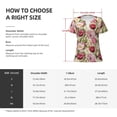 thumbnail image 5 of Naloa Tulips Flowers Print T-Shirts Short Sleeve V Neck Tees for Women Fashion Tops Trendy Lightweight Soft Casual Summer Outfits Clothes, 5 of 5