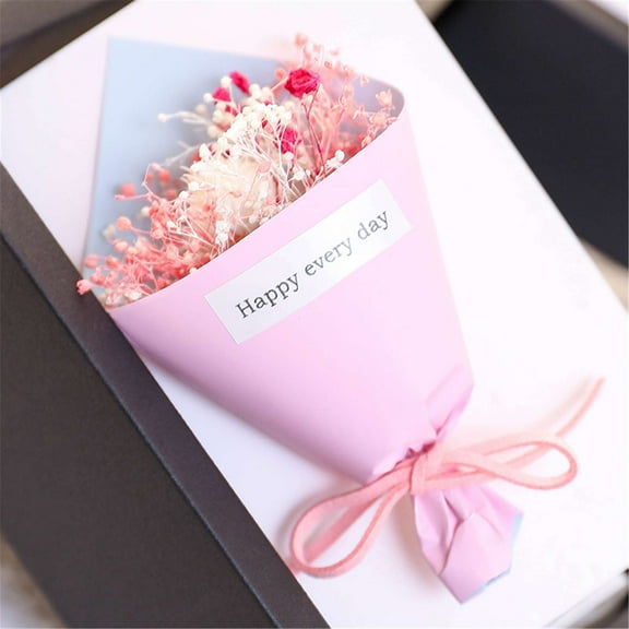 Giunmcul My Order Dried Flower Greeting Card with Gift Box Bouquet Greeting Card Mother's Day 2025